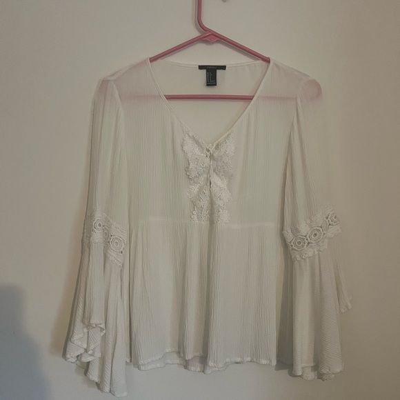 Zara Cream Blouse with Lace Details - Picture 1 of 1